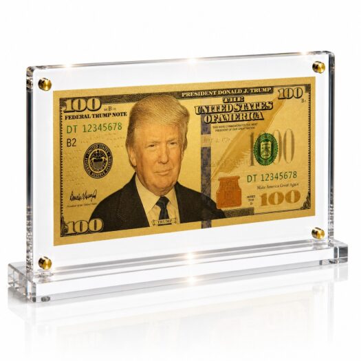 20 Dollar Gold Foil Bill with Acrylic Display Stand Gold Foil Bill Displays